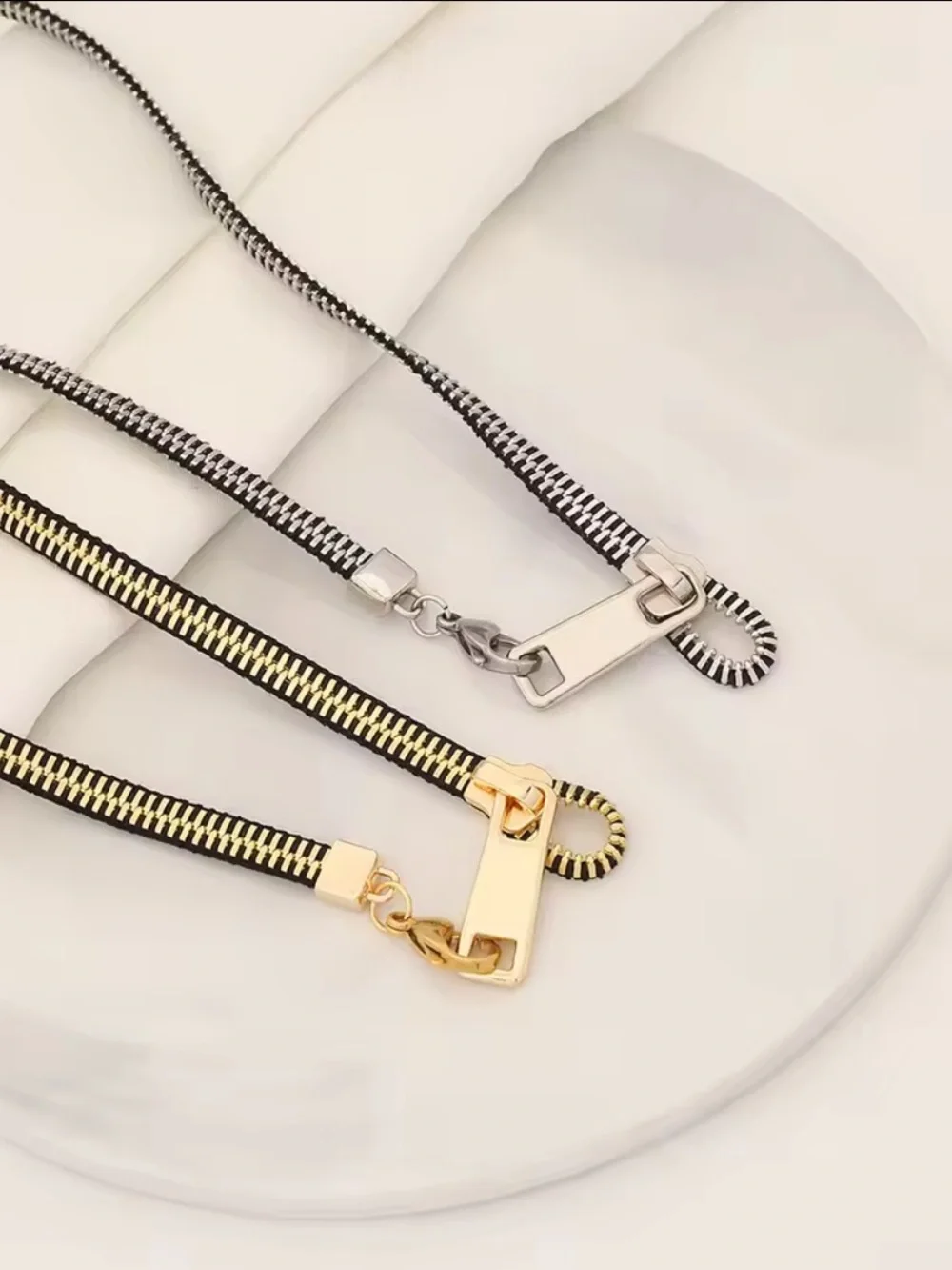 Modern Icon Zip Chain Necklace